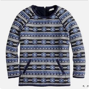J. Crew Collection Quilted Jacquard Pullover - size 4